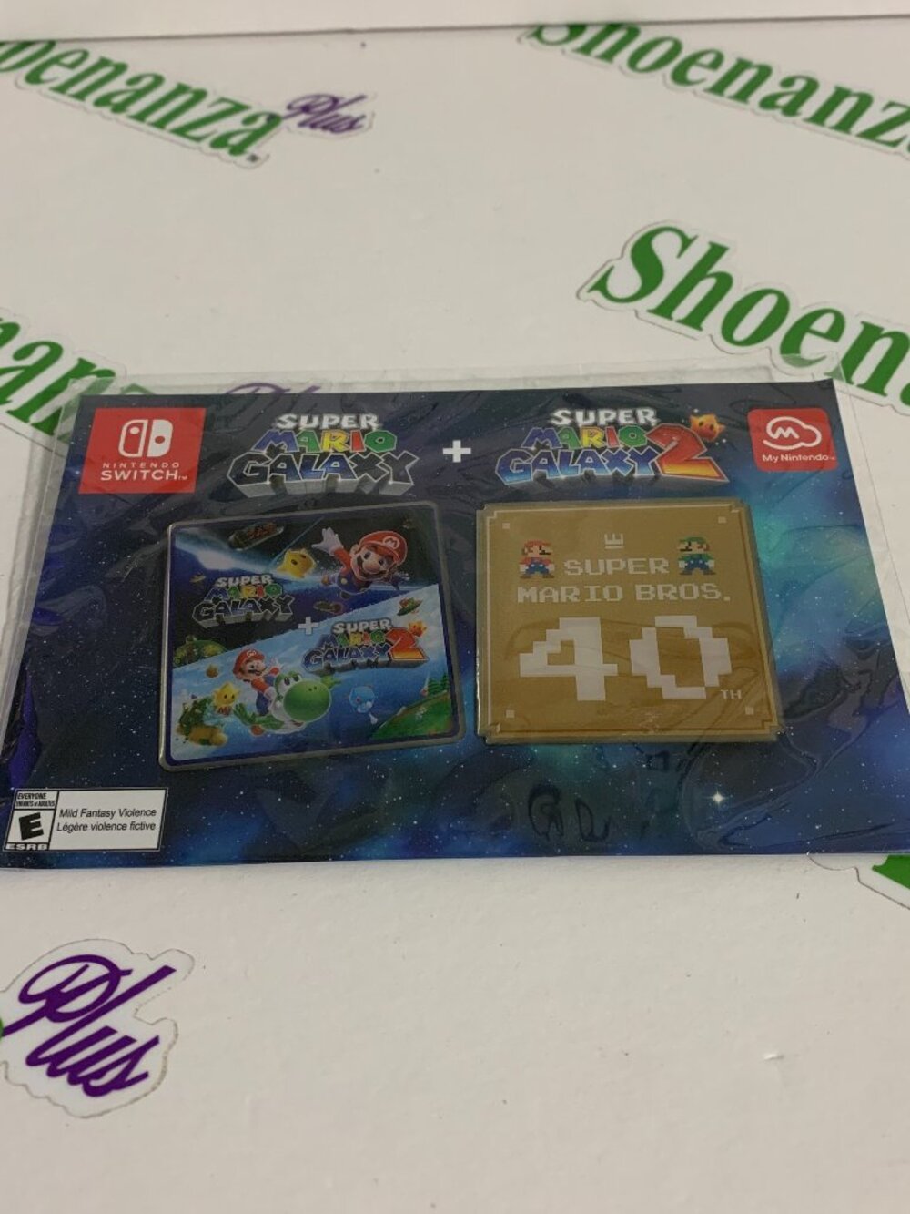 My Nintendo Rewards Super Mario Galaxy Super Mario Bros 40th Anniversary Pin Set